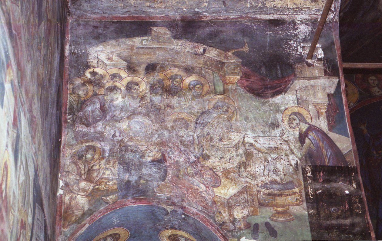 Fresky v kostele Theotokos Peribleptos od Painters Michael Ephtichius