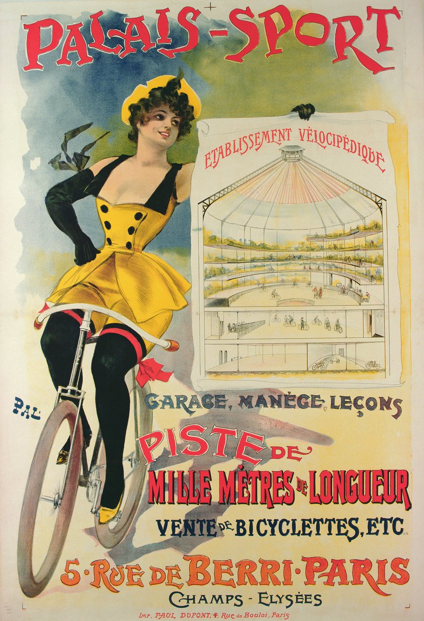 Plakát propagující Palais-Sport v Paříži, cca 1895 od Pal