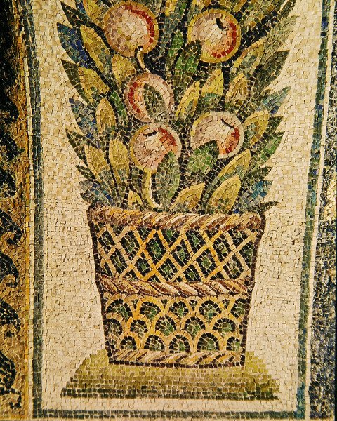 Košík ovoce, c.430 AD (mozaika) od Paleo Christian