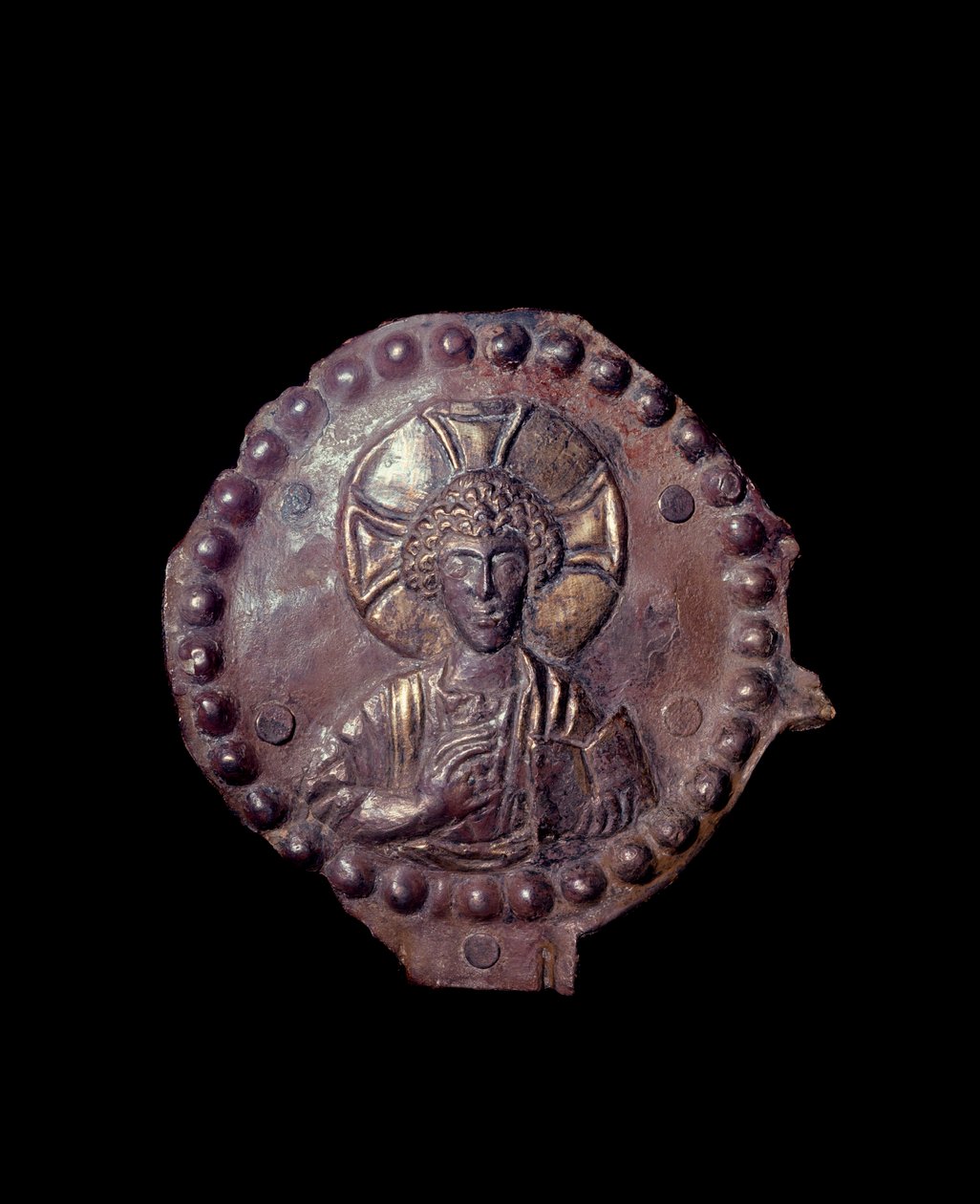 Žehnající Kristus (reliéf na medailonu, 5.–6. století) od Paleo Christian