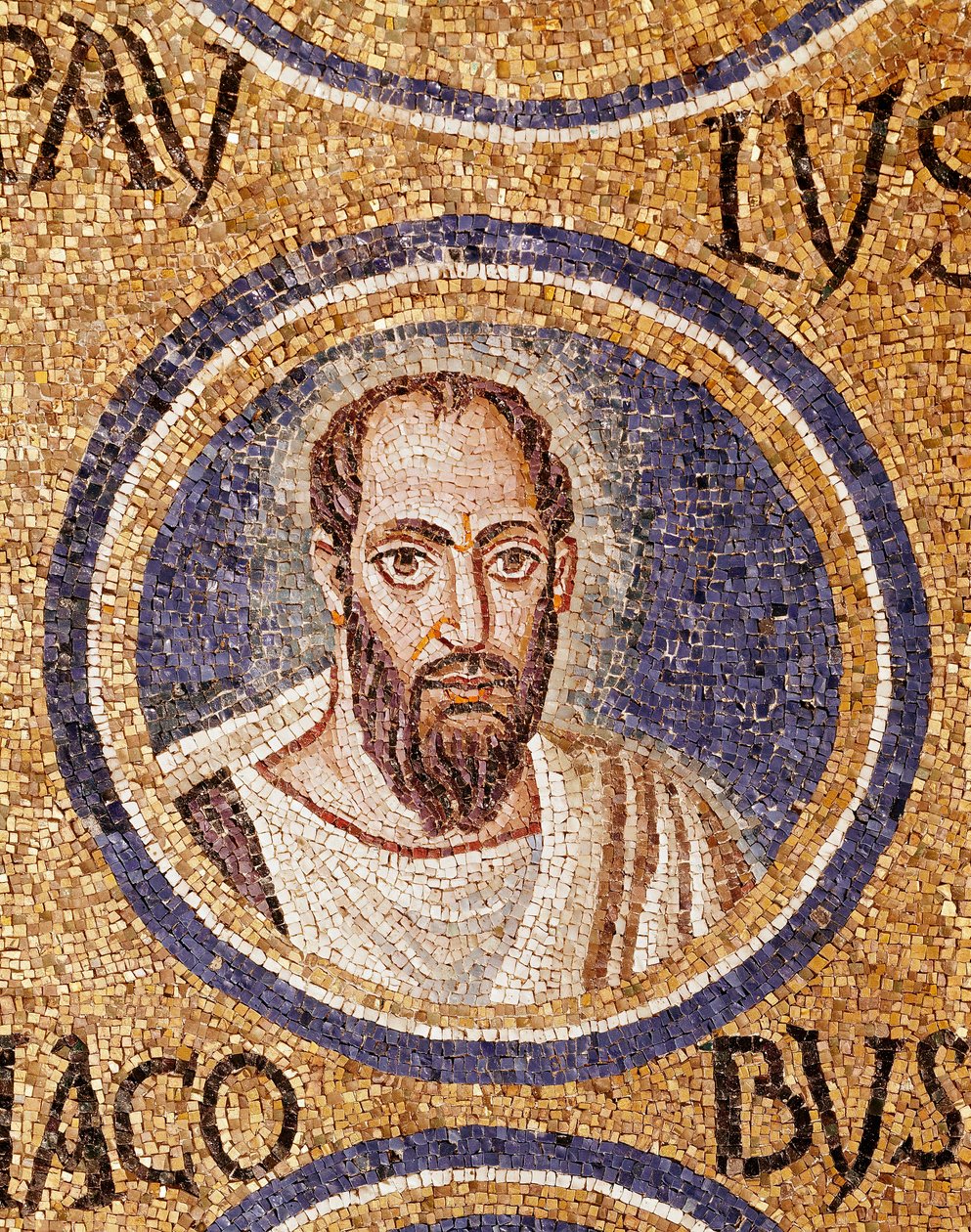 Paleochretian Art: “”Svatý Pavel”” Mozaika z konce 5. století Ravenna, cappella Arcivescovile (kaple Archeveche) od Paleo Christian