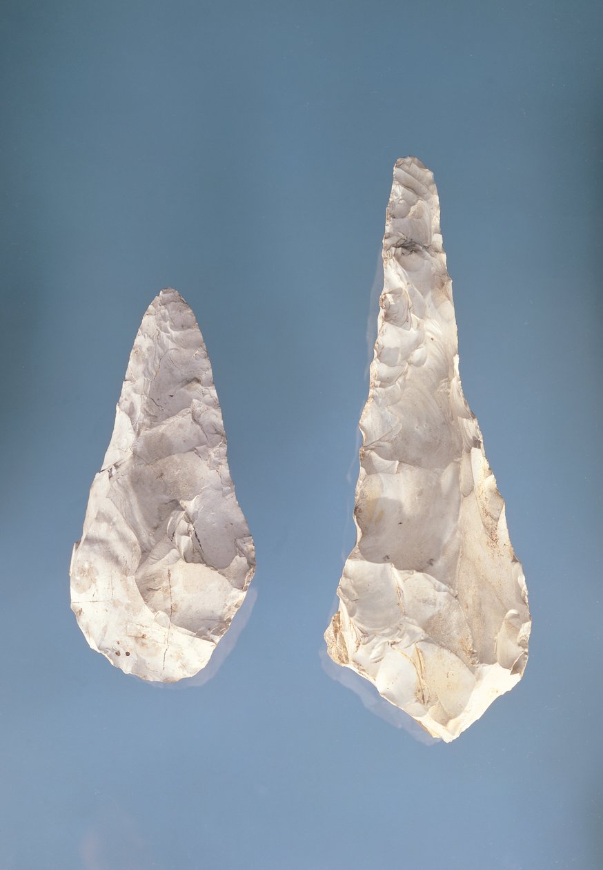 Oboustranné čepele, spodní acheulské období (pazourek) od Paleolithic