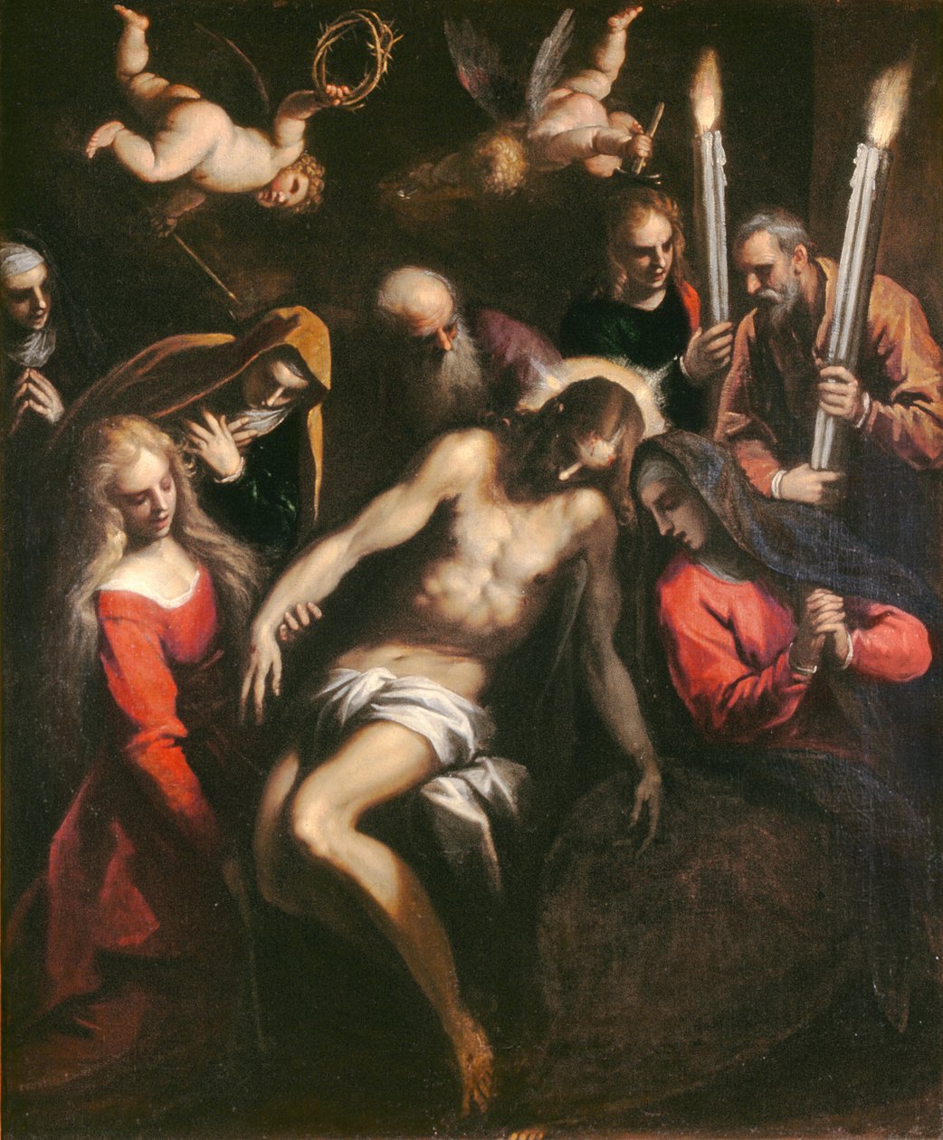 Pieta, model pro oltářní obraz v katedrále v Reggio Emilia, 1612 od Palma Il Giovane
