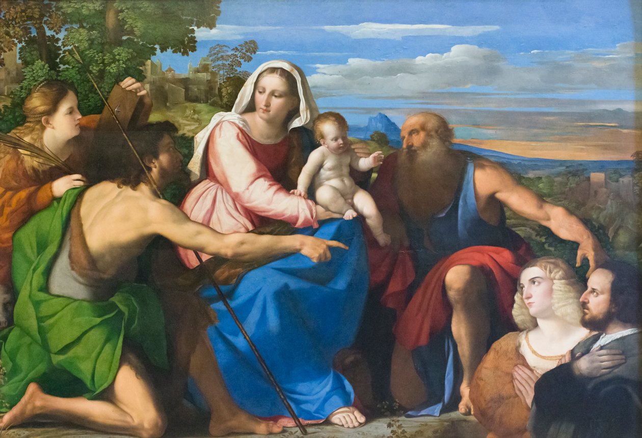 Posvátný rozhovor s dárci od Palma Il Giovane (1548 1628)