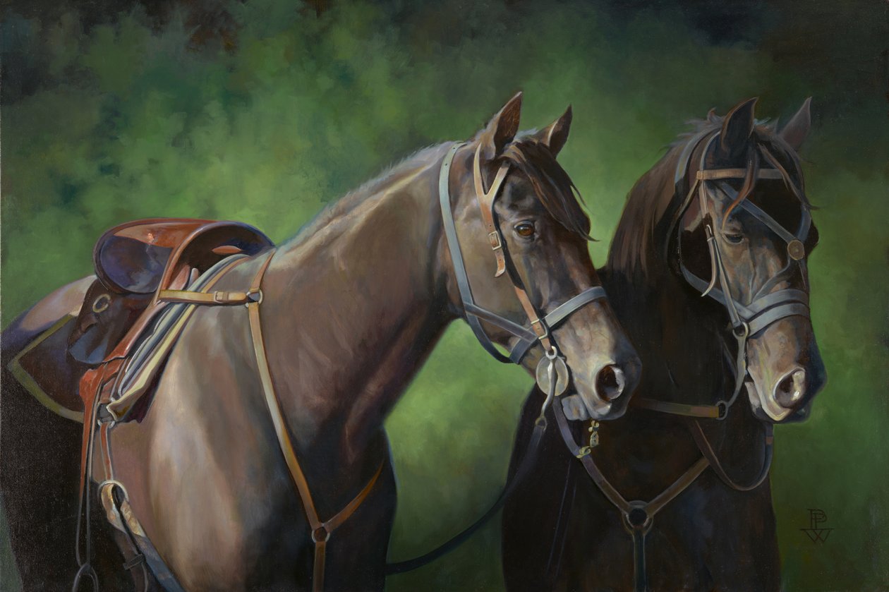 Tichí partneři, 2011 (olej na plátně) od Pamela Patrick White