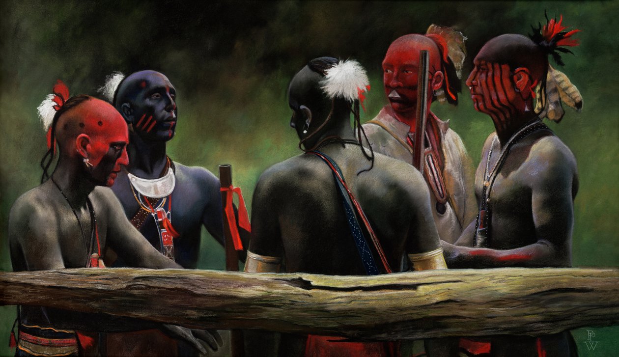 Proti plotu, 2004 (pastel) od Pamela Patrick White