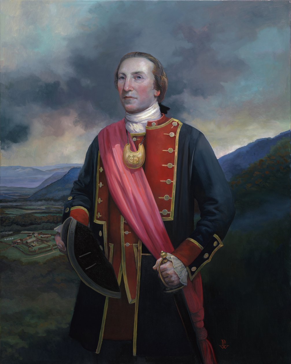 Mladý George Washington, 2014 (olej na plátně) od Pamela Patrick White