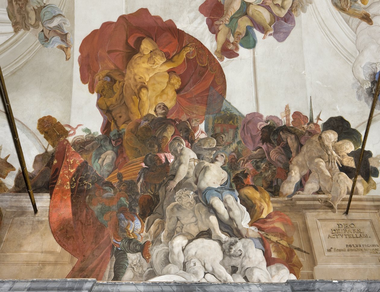 Římský soudce odsuzující k smrti svaté Apollonii, Lucii a Kateřinu Alexandrijské, kolem 1696-97 od Paolo Pagani