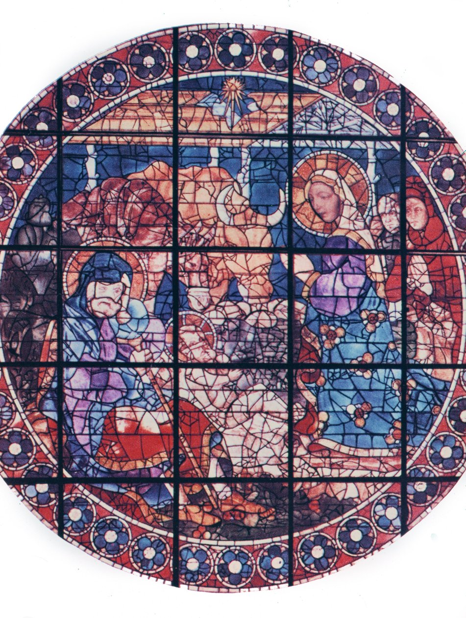 Narození Páně, 15. století (vitráže) od Paolo Uccello