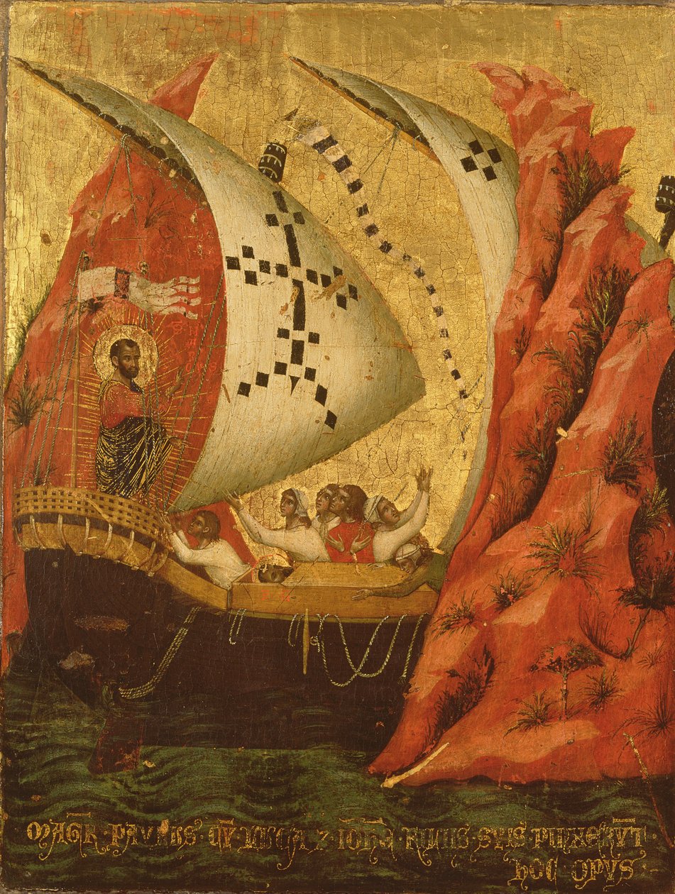 Zjevení svatého Marka, z panelu Pala Feriale, 1345 (tempera na panelu) od Paolo Veneziano