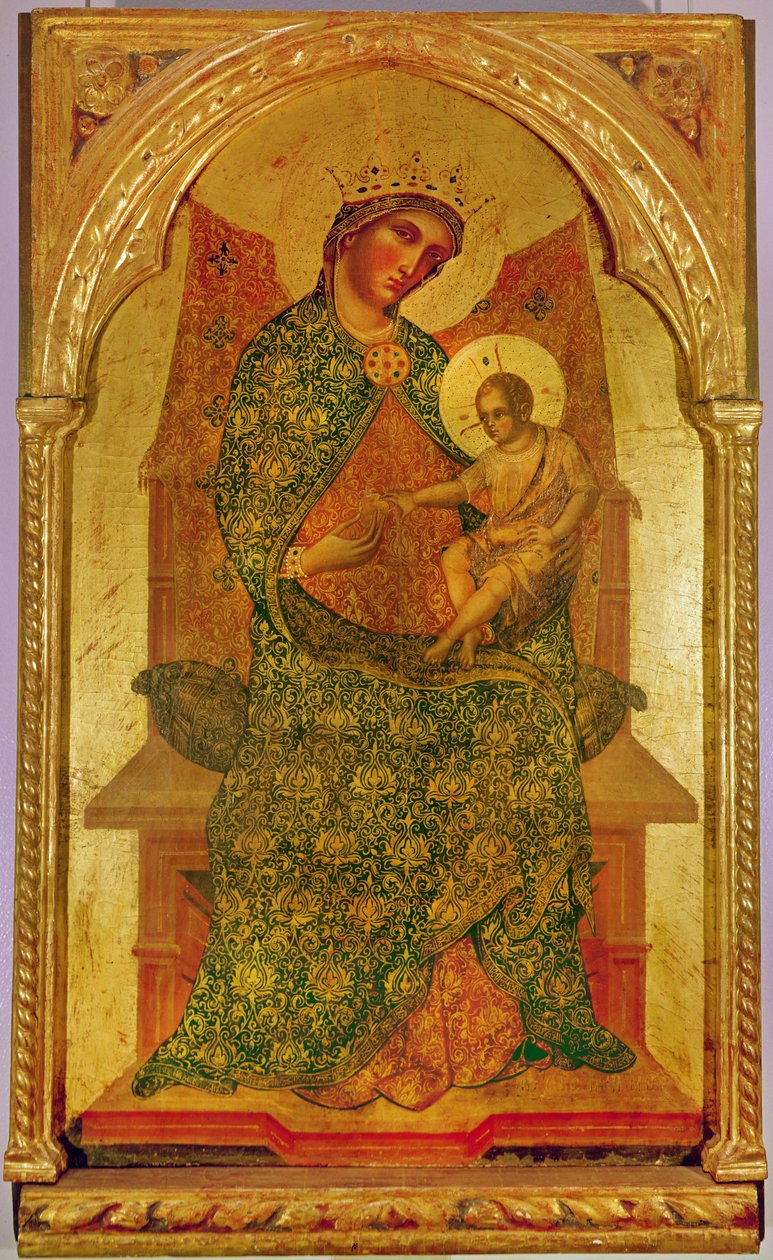 Panna a dítě v centrálním panelu polyptychu, 1354 (tempera na panelu) od Paolo Veneziano