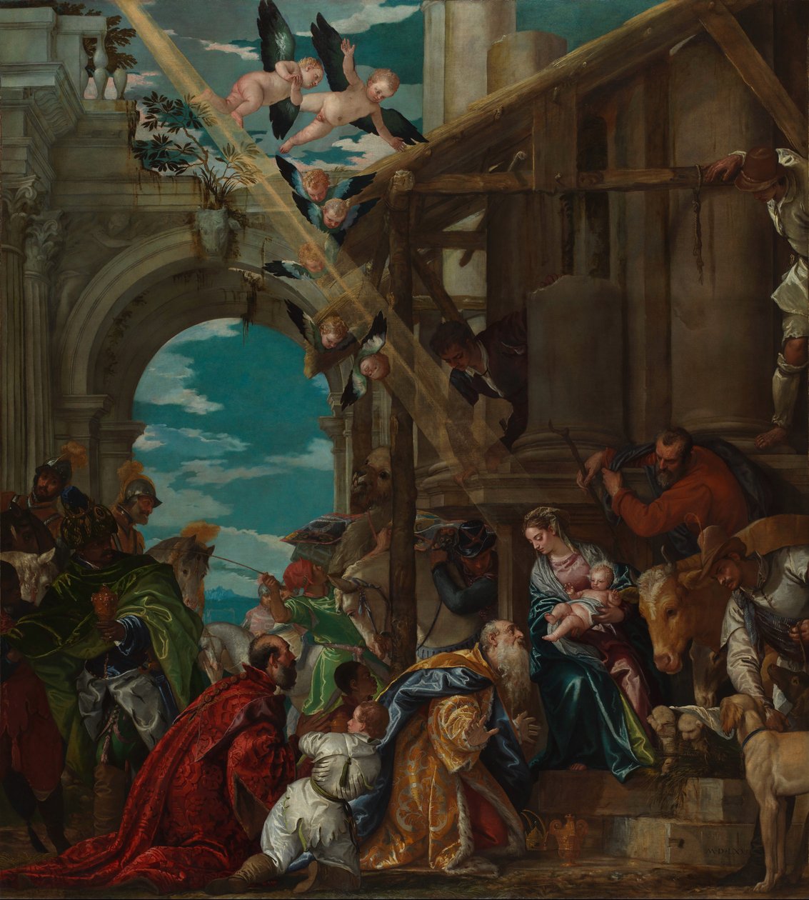 Klanění tří králů od Paolo Veronese