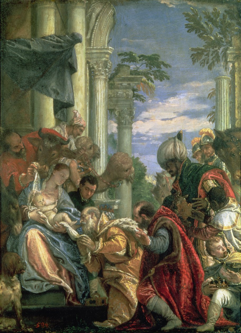 Klanění tří králů, 70. léta 16. století od Paolo Veronese