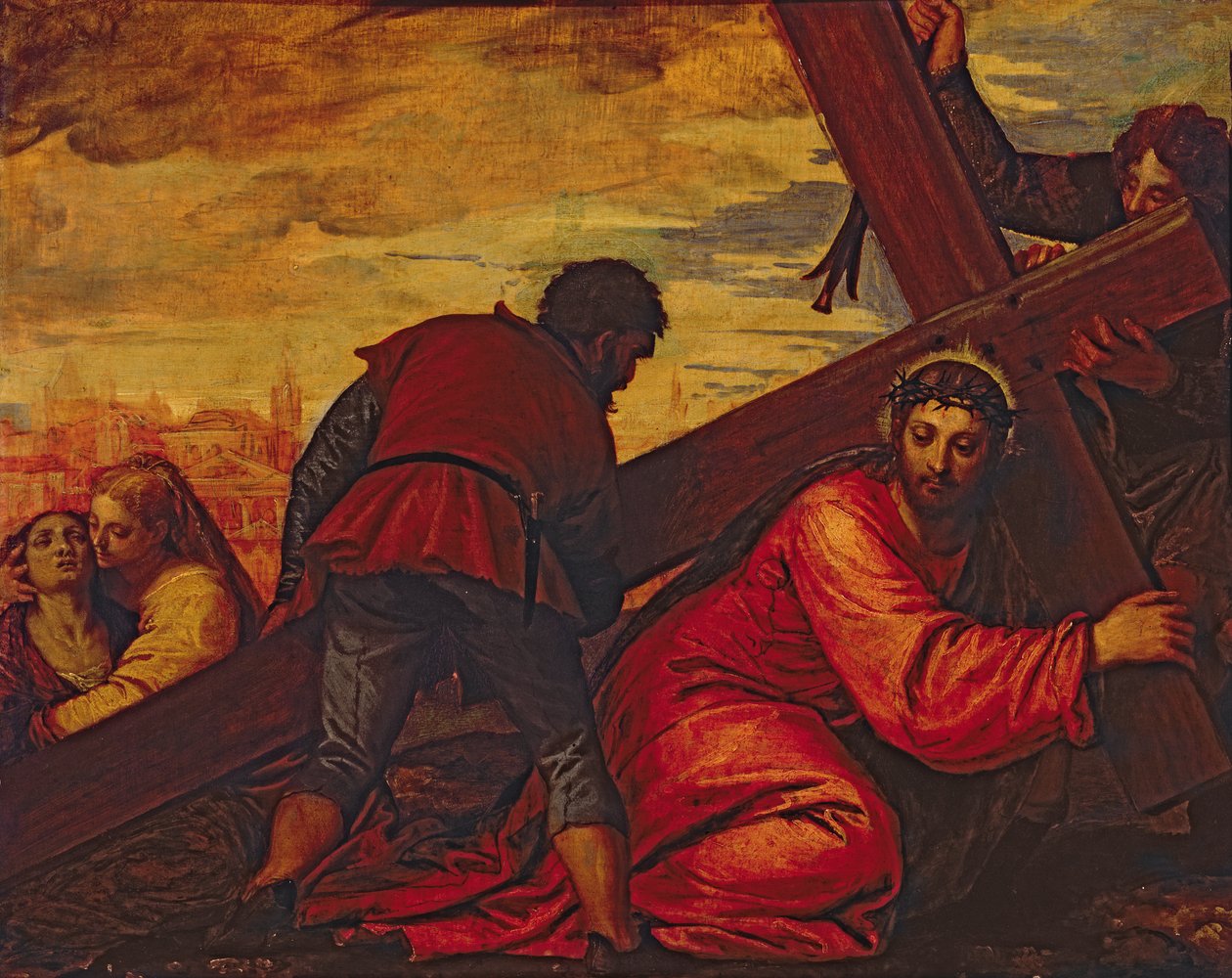 Kristus se potápí pod tíhou kříže od Paolo Veronese
