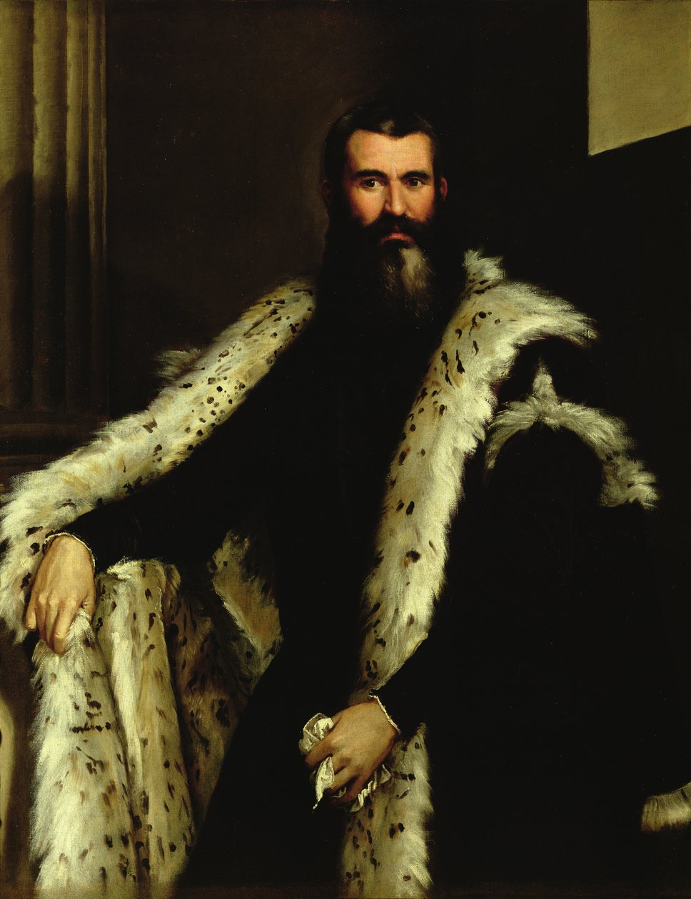 Portrét muže v kožešinovém kabátě, kolem roku 1566 od Paolo Veronese