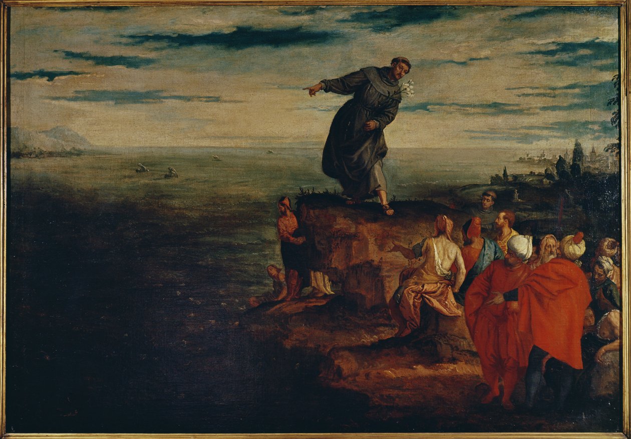 Svatý Antonín káže rybě, kolem roku 1580 od Paolo Veronese