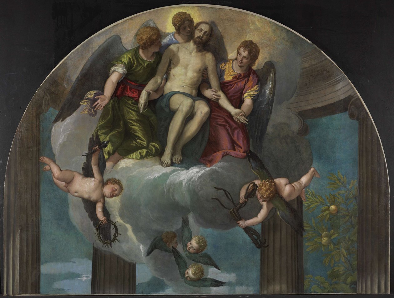 Mrtvý Kristus s anděly od Paolo Veronese