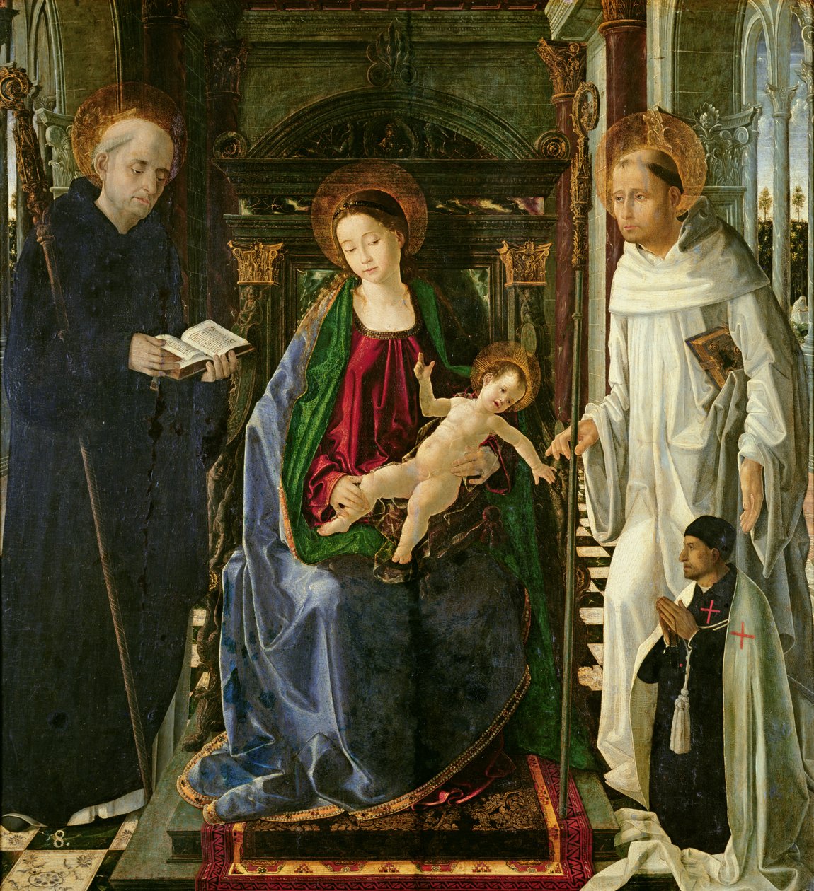 Panna a dítě (olej) od Paolo de San Leocadio