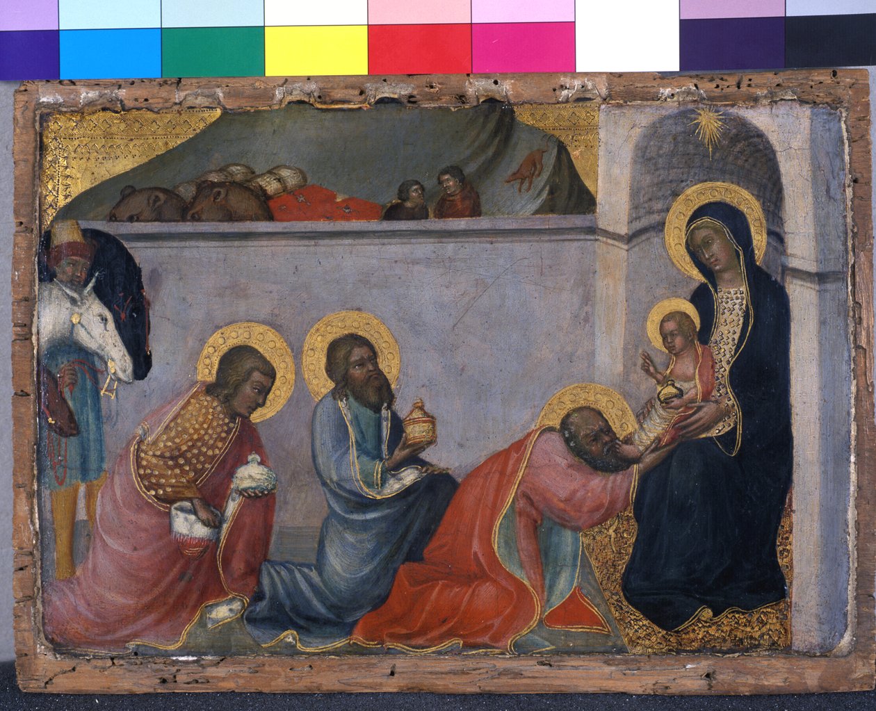 Klanění tří králů, cca 1400 (tempera na dřevě) od Paolo di Giovanni Fei