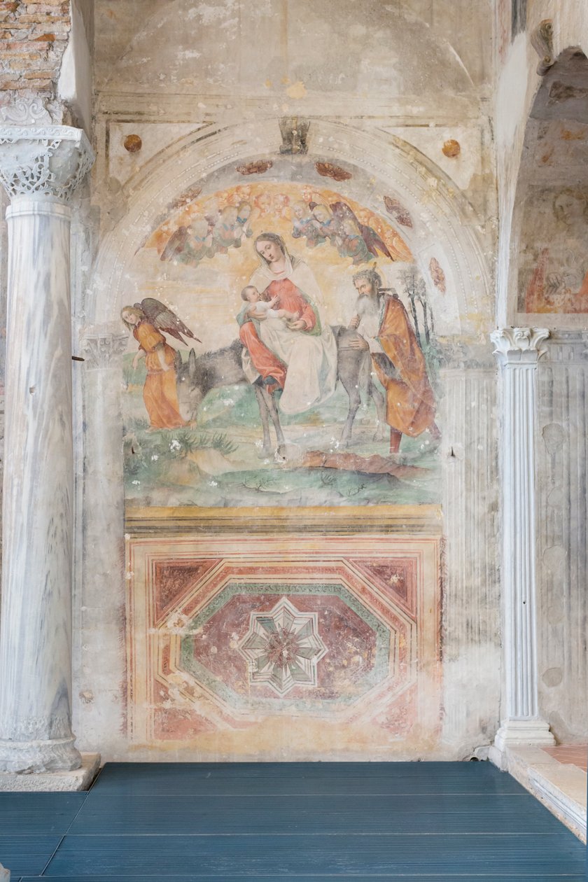 Freska z raně středověkého kostela San Salvatore, muzejní komplex Santa Giulia, Brescia (freska) od Paolo Caylina