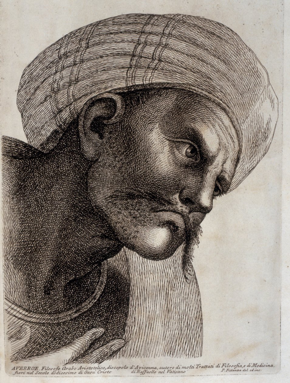 AVERROES. 1757-1760 (rytina) od Paolo Fidanza