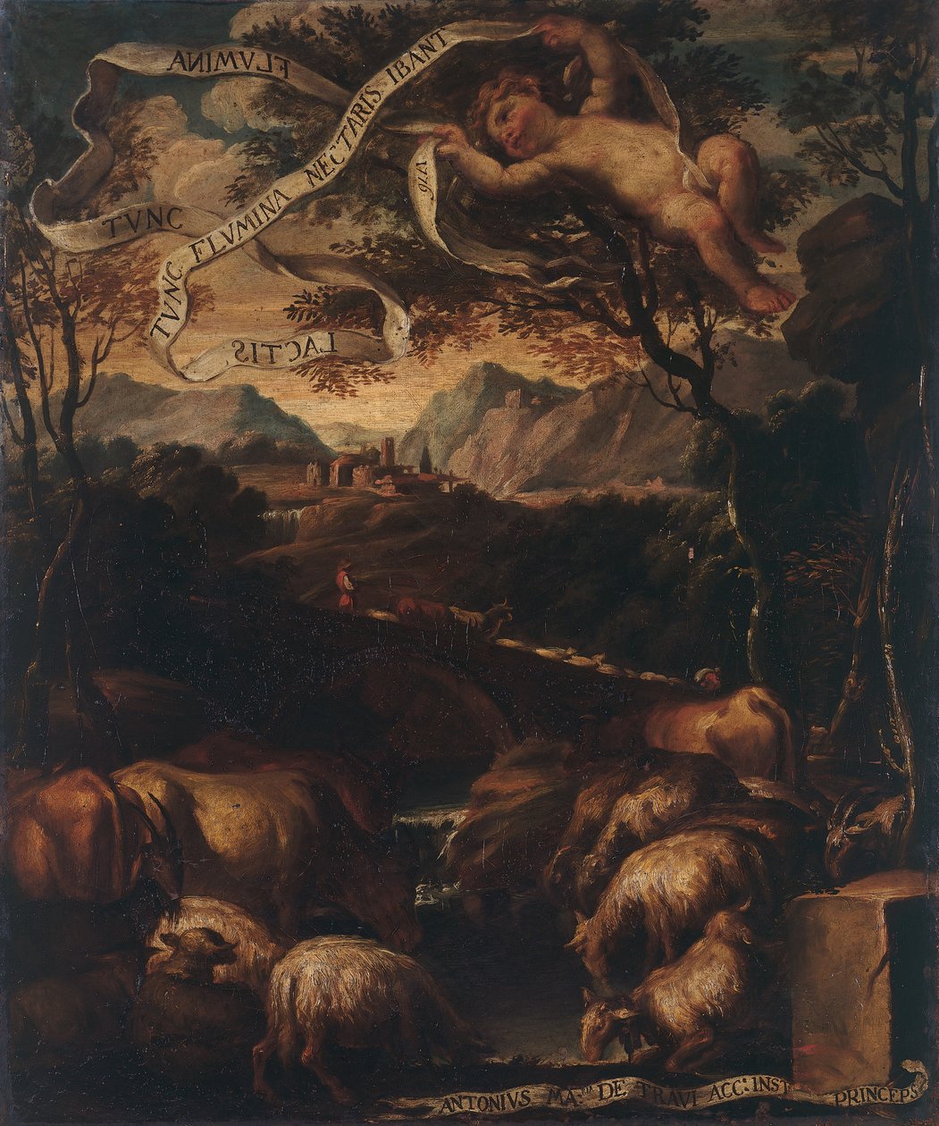 Zlatý věk, obraz Paola Gerolama Brusca (1742-1820), Itálie od Paolo Girolamo Brusco
