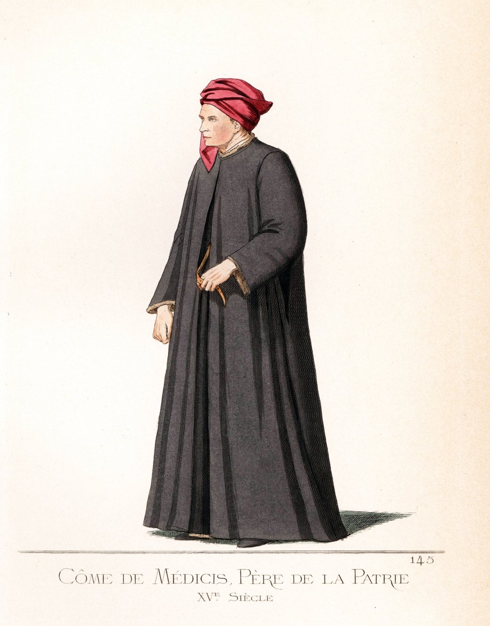Cosimo (Come) z Medicejských (1389-1464), známý také jako Cosimo starší (Cosimo il Vecchio) nebo Come Pere of the Fatherland (Cosimo Pater Patriae), italský bankéř a státník, zakladatel politické dynastie Medicejských - Cosimo de Medici (1389-1464), tlustý od Paolo Mercuri