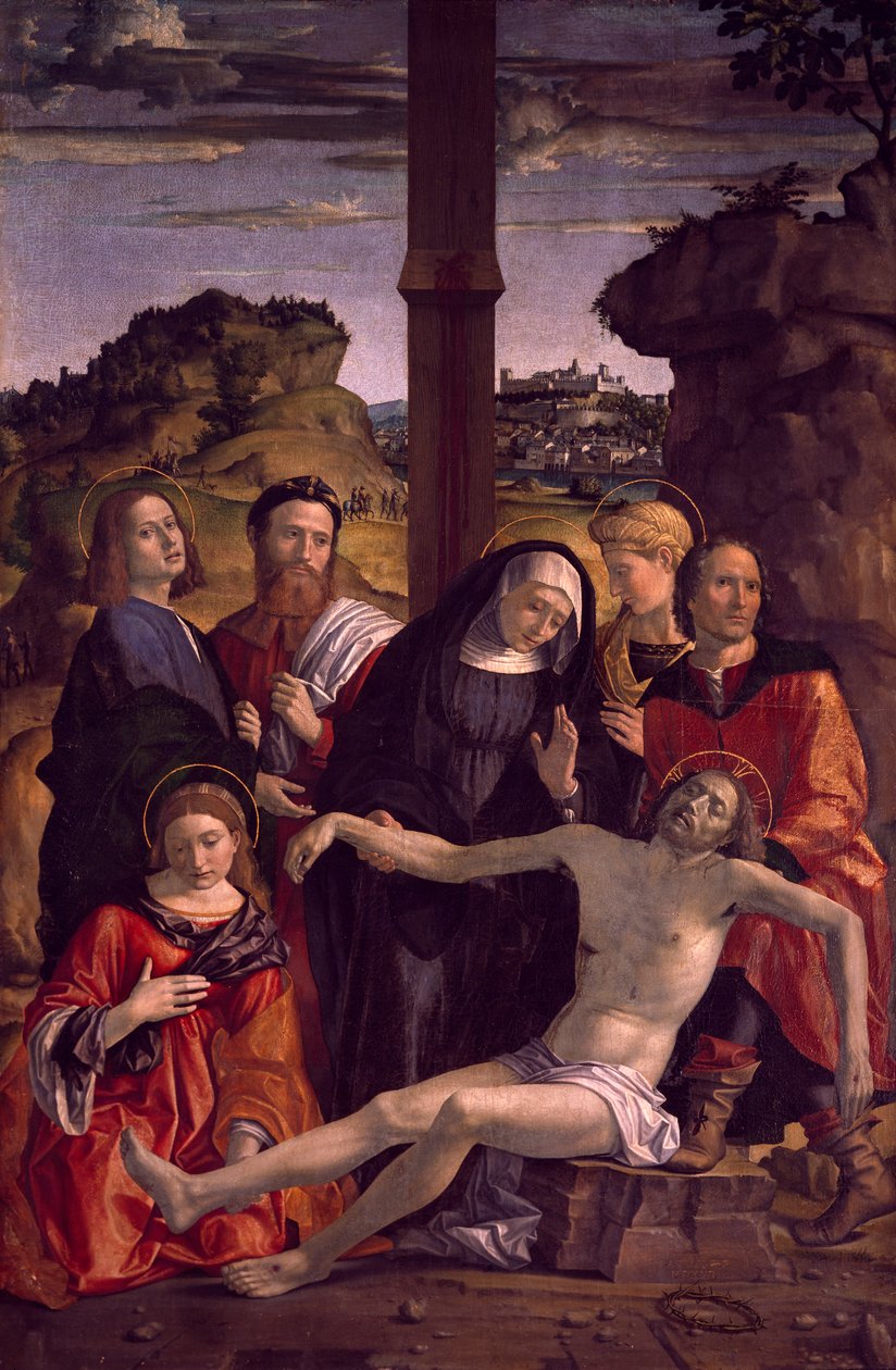 Deposition of Christ, detail z Polyptych of Passion od Paola Cavazzoly (1486-1522) od Paolo Morando Cavazzola