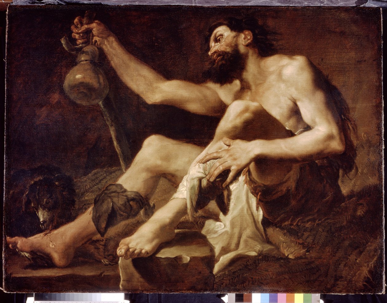 Lazar jako ubohý žebrák. (Lazar jako chudý žebrák). Obraz Paola Paganiho (1660-1716), olej na plátně od Paolo Pagani