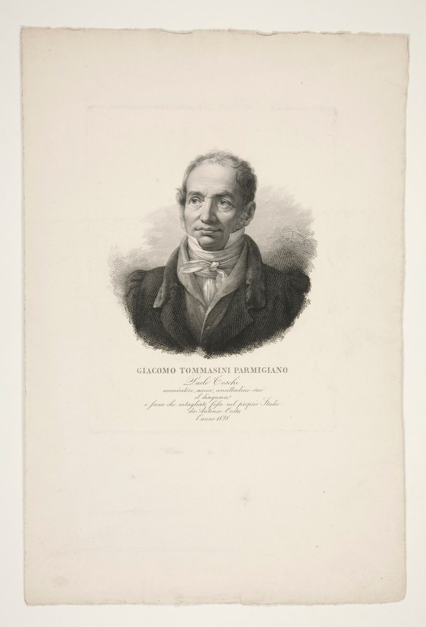 Portrét Giacoma Tommasiniho Parmezán od Paolo Toschi