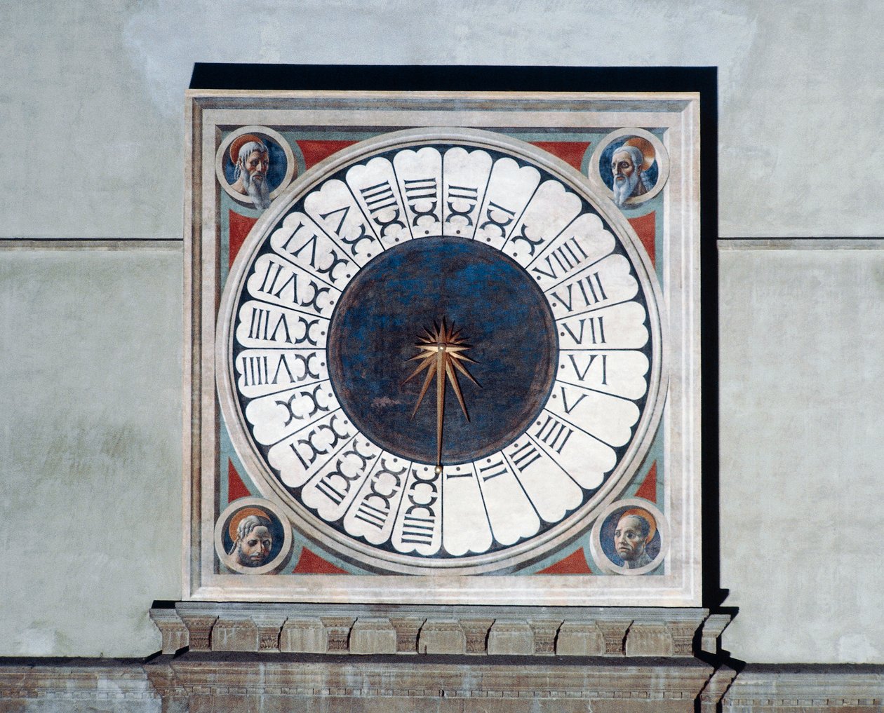 Ciferník s hlavami proroků od Paolo Uccello