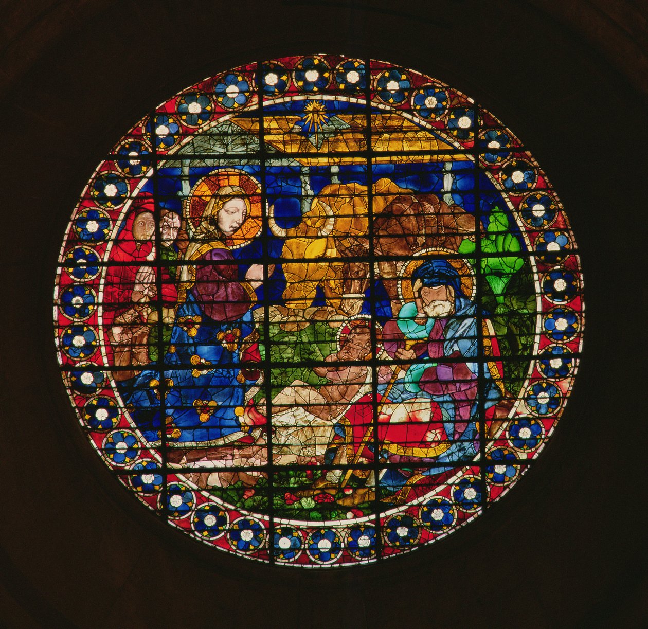 Oculus zobrazující Narození Páně, 1443 od Paolo Uccello