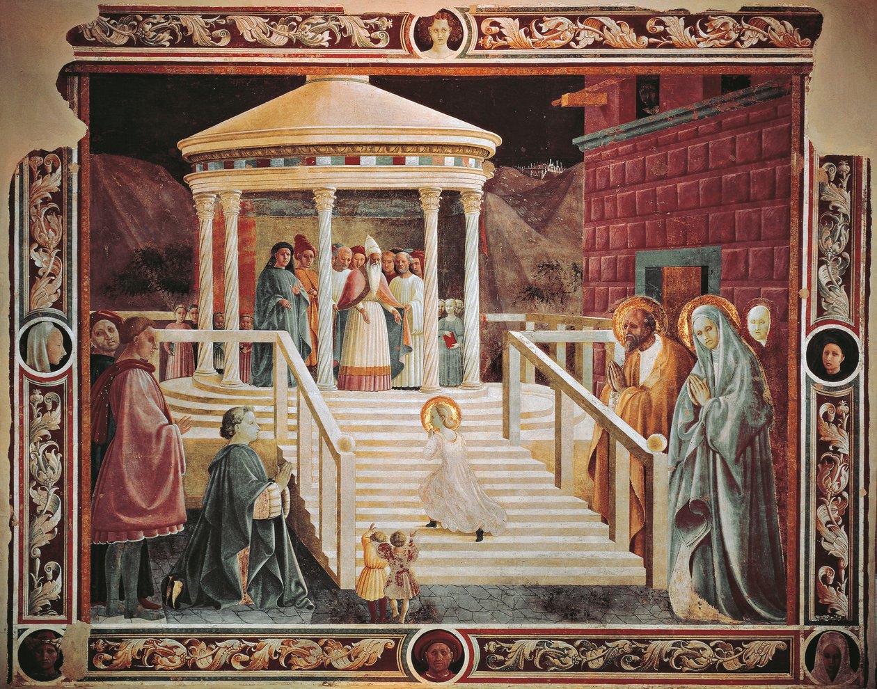 Prezentace Marie v chrámu, Paolo Uccello (1397-1475), katedrála Prato od Paolo Uccello