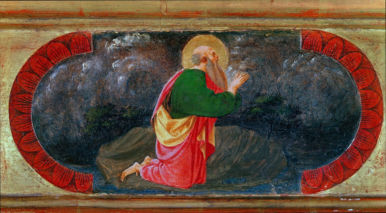Svatý Jan na Patmosu. Obraz od Paola di Dono dit Paolo Uccello (1397-1475) od Paolo Uccello