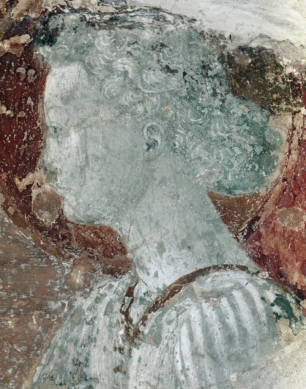Scény z klášterního života: hlava anděla Detail (Fresco od Paolo Uccello