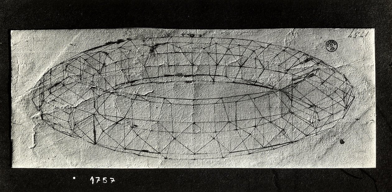 Studie „mazzocchio“ (polstrovaná rolovaná základna kapuce) (pero a inkoust na papíře) od Paolo Uccello