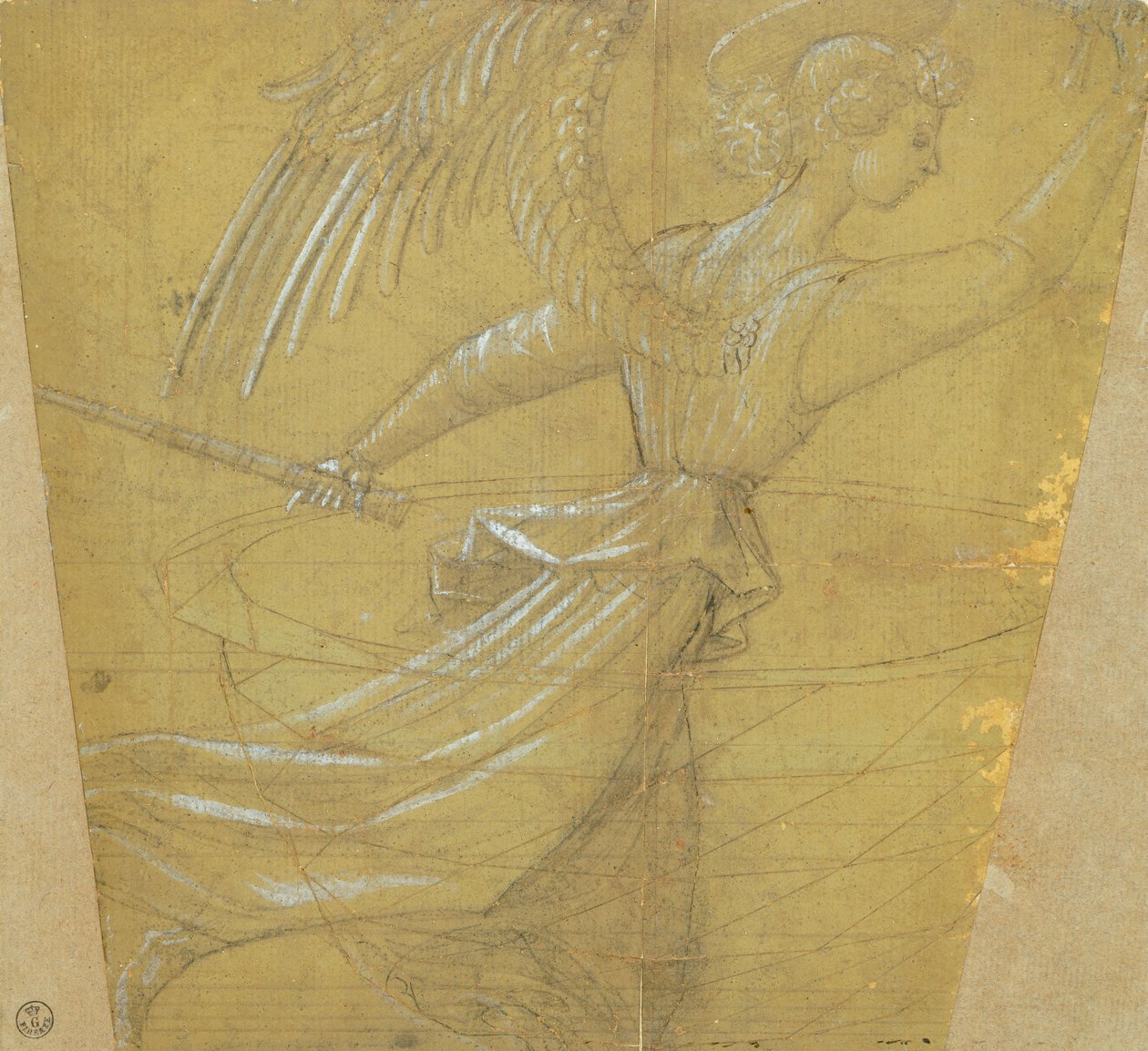 Studie kalicha s andělem od Paolo Uccello