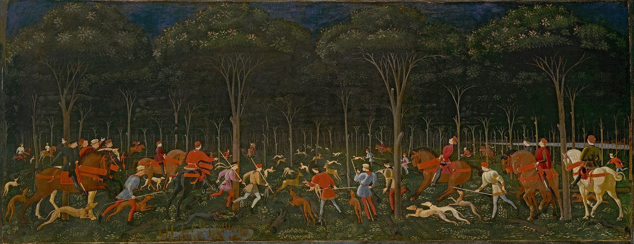 Lov v lese, c.1465-70 od Paolo Uccello