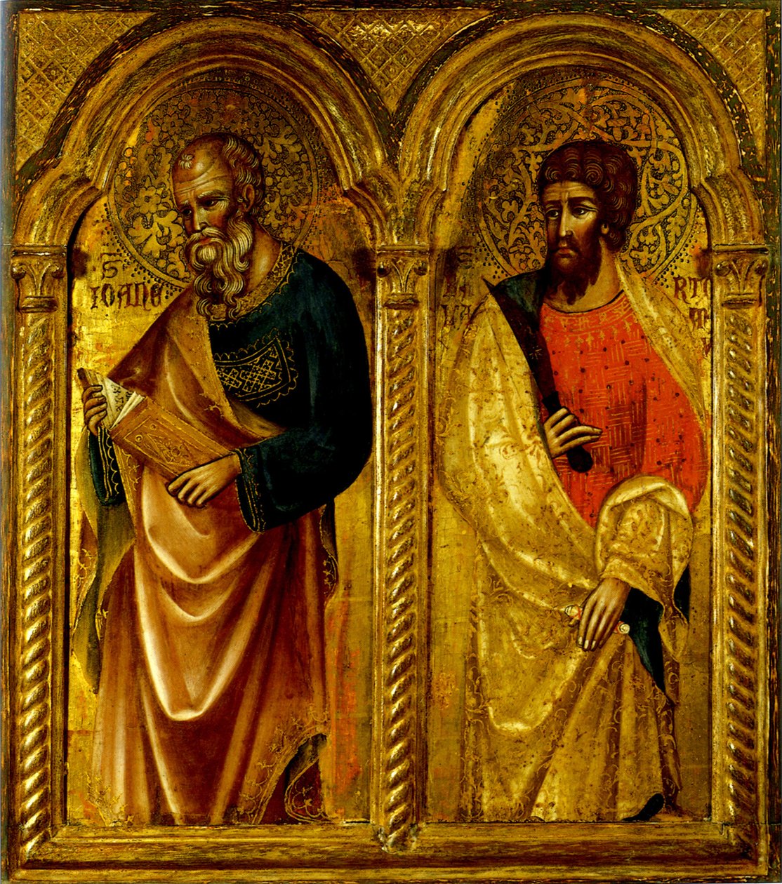 Apoštolové svatý Jakub a svatý Bartoloměj, asi 1345 od Paolo Veneziano