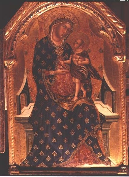 Madonna a dítě na trůn od Paolo Veneziano