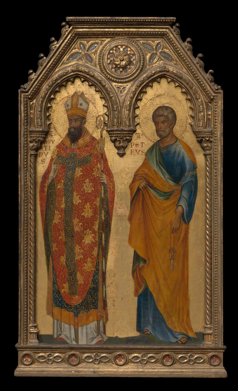 Svatí Augustin a Petr, kolem roku 1350 od Paolo Veneziano