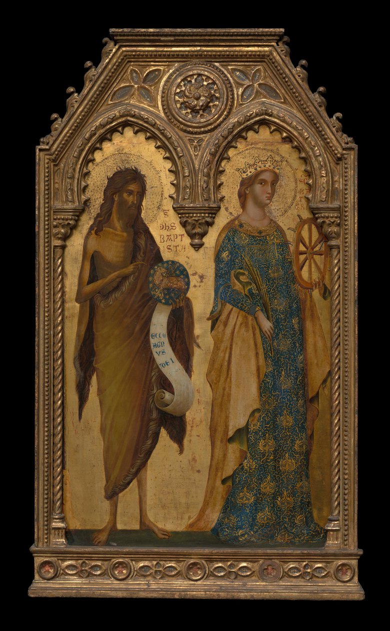 Svatí Jan Křtitel a Kateřina Alexandrijská, kolem roku 1350 od Paolo Veneziano