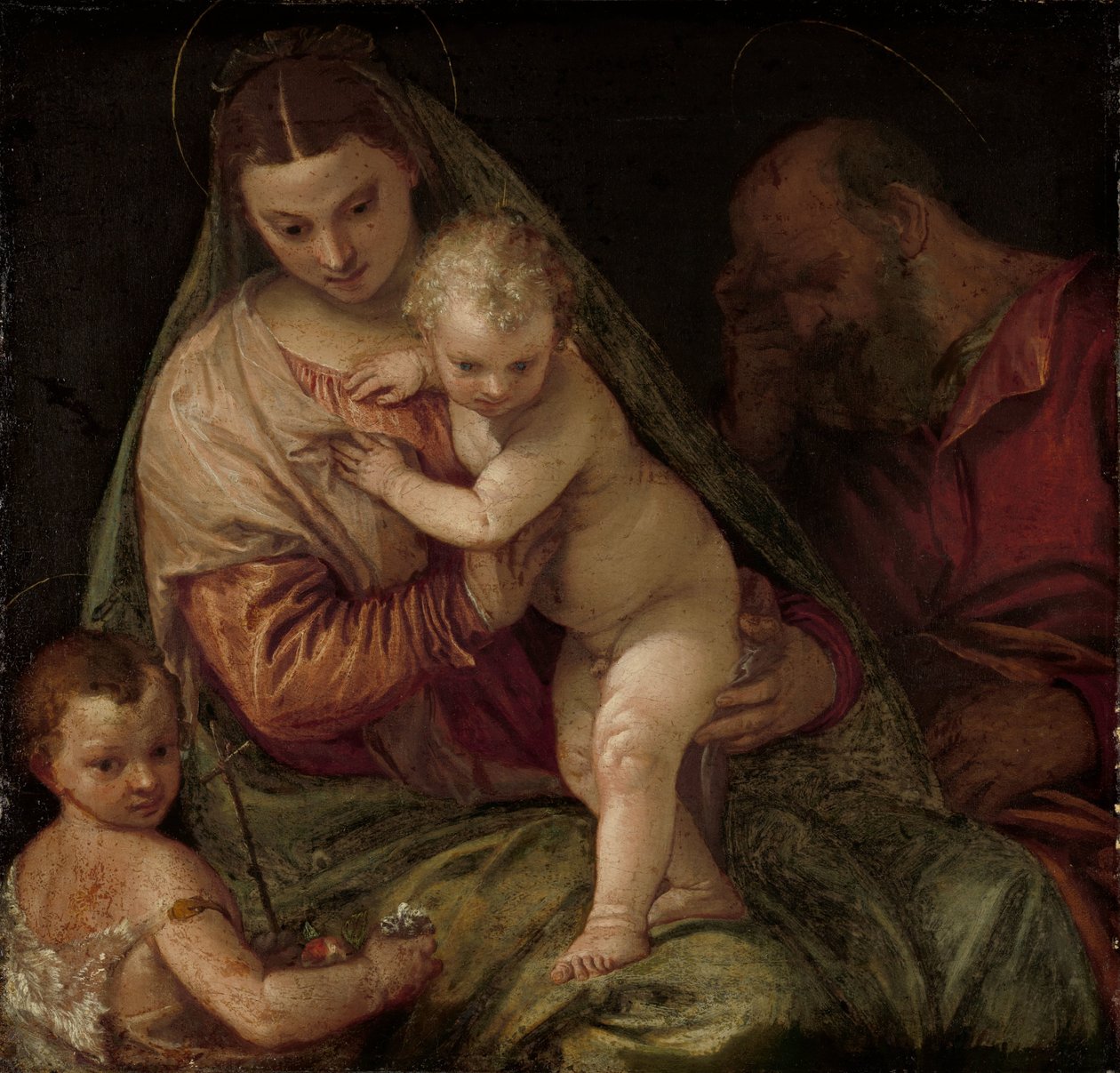 Svatá rodina s mladým svatým Janem od Paolo Veronese (workshop of)
