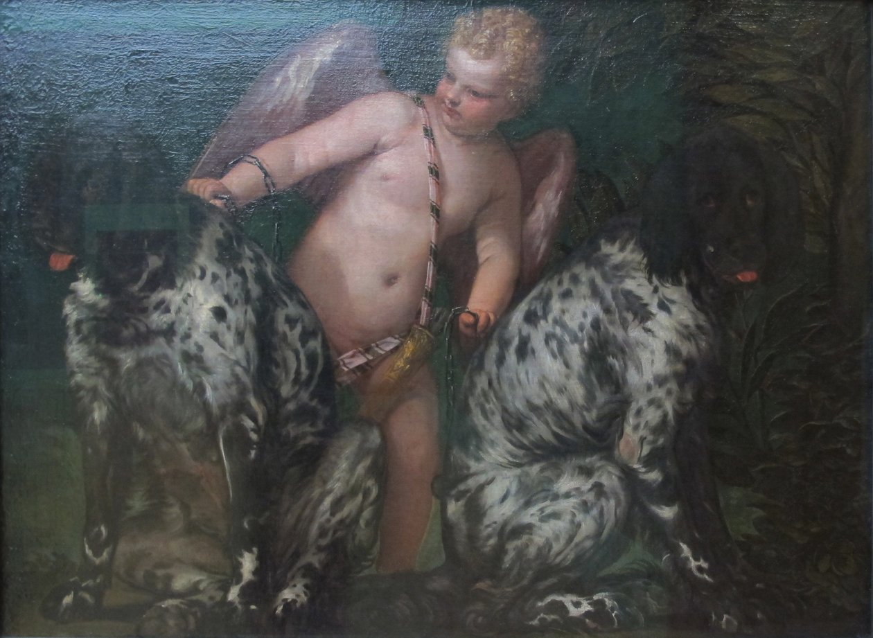Amor se dvěma psy od Paolo Veronese