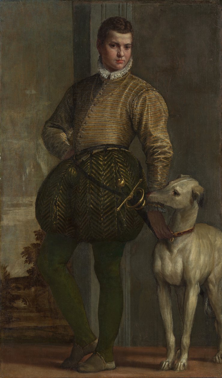 Chlapec s chrtem, možná 1570. od Paolo Veronese