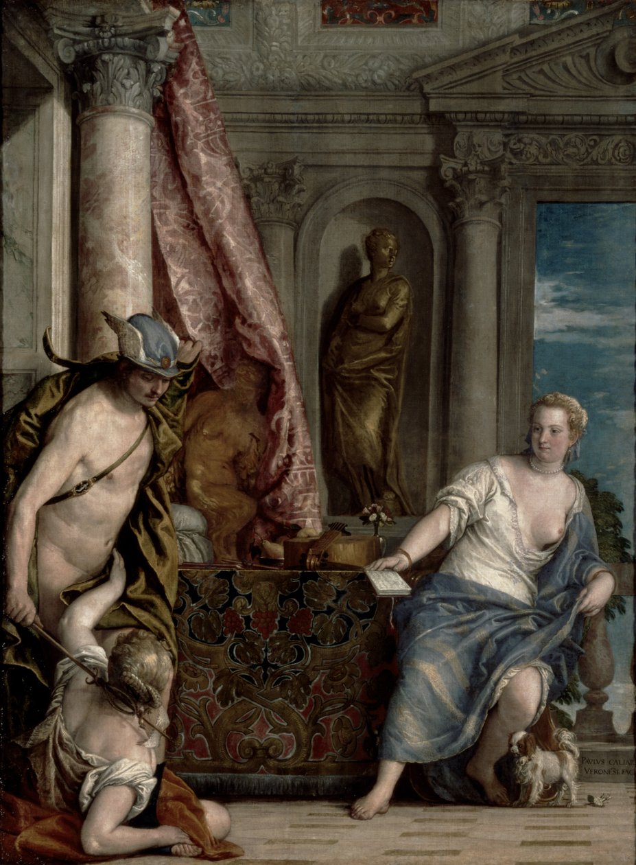 Hermes, Herse a Aglauros, kolem 1576-84 od Paolo Veronese