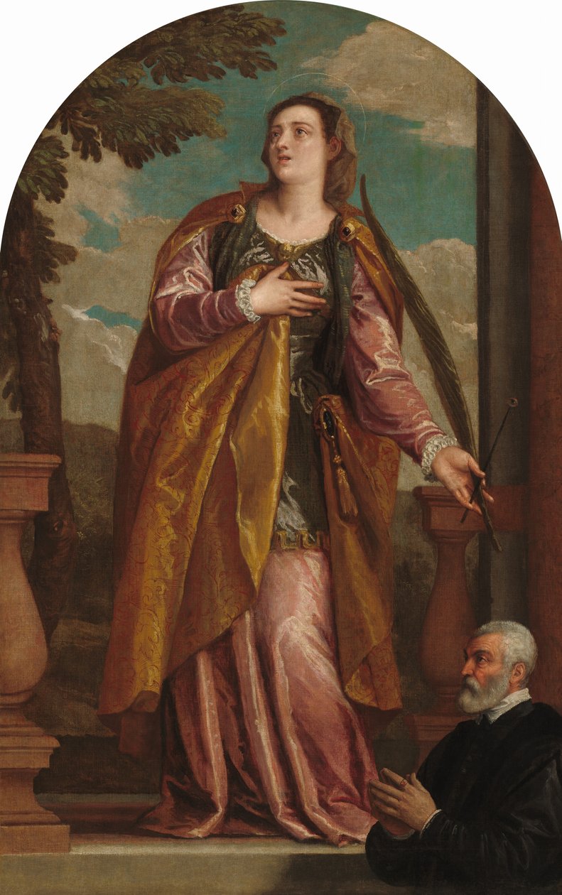 Svatá Lucie a dárce, c. 15851595 od Paolo Veronese