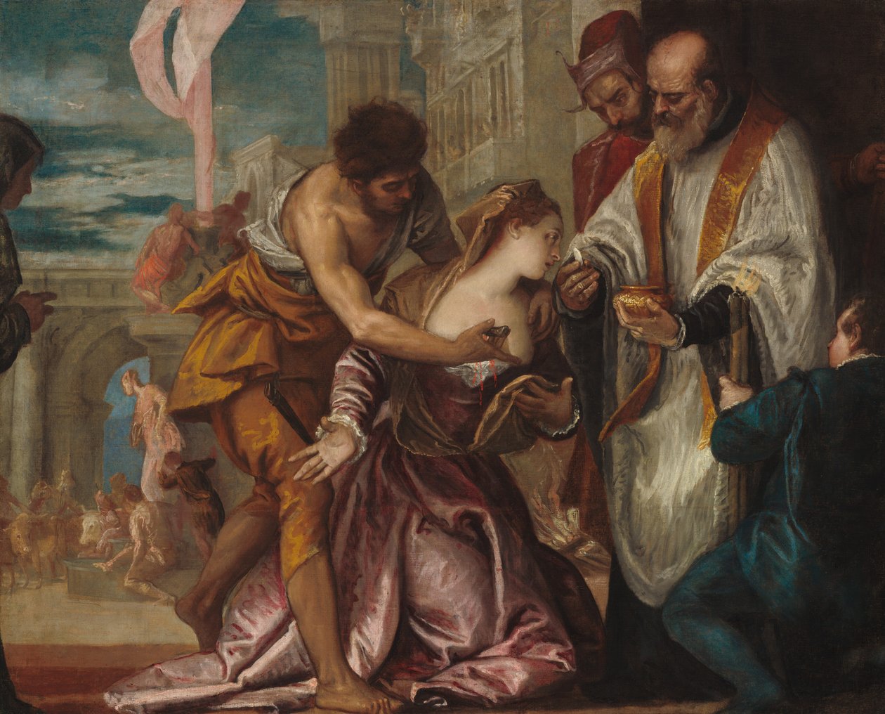 Umučení a poslední přijímání svaté Lucie, c. 15851586. od Paolo Veronese