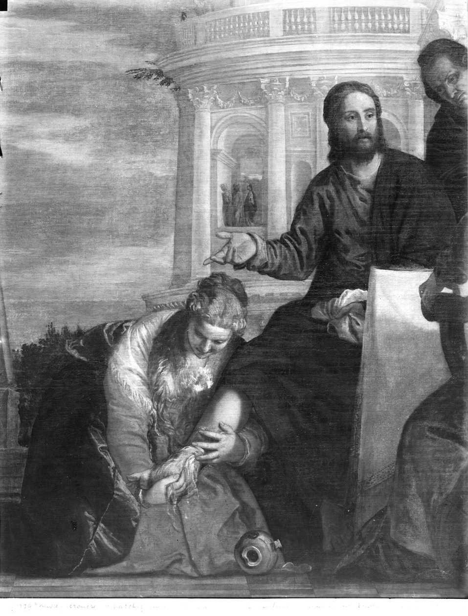 Jídlo v domě Šimona Farizea, detail centrální části, 1570 od Paolo Veronese