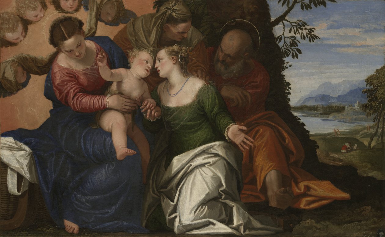 Mystická svatba svaté Kateřiny Alexandrijské, kolem 1547–1550 od Paolo Veronese